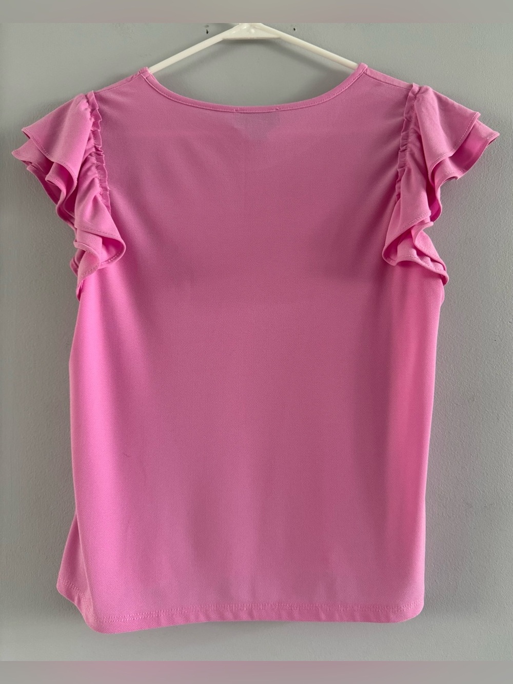 CeCe Petite Small Light Pink Ruffle Sleeve Blouse PS - Picture 2 of 2